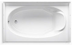 Sterling 71101110-0 Ensemble 60 In X 36 In Soaker Alcove Bathtub With Left Drain In White