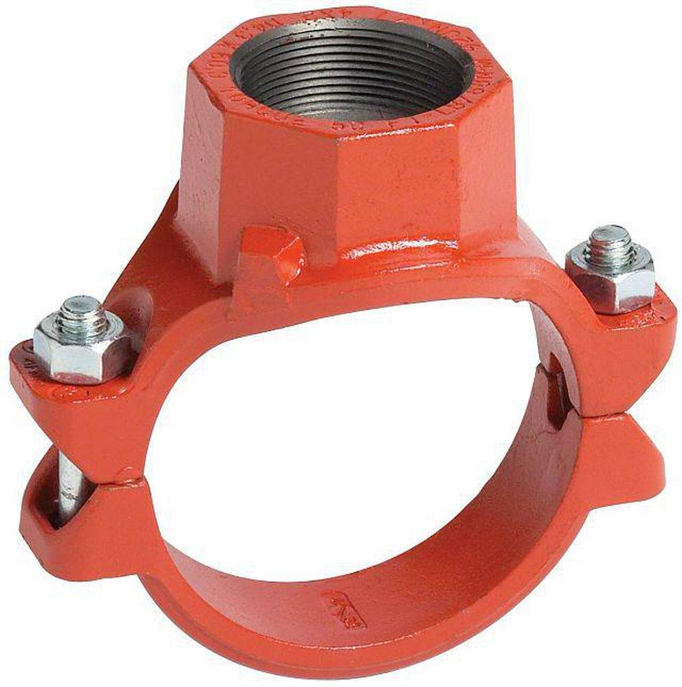 Victaulic CB9792NPE0 FireLock Style 920 2-1/2 x 2-1/2 x 3/4 in FIPS Domestic Painted Ductile Iron Mechanical Tee