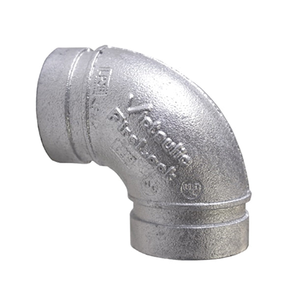 Victaulic F020001G00 Hot Dipped Galvanized Ductile Iron 90 deg Elbow 2 in Grooved