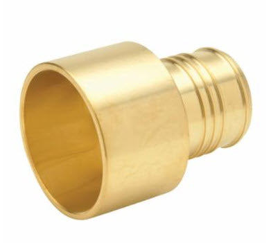 Zurn QQ1050GX XL Brass Sweat Adapter - 2 Female Sweat x 2 Barb