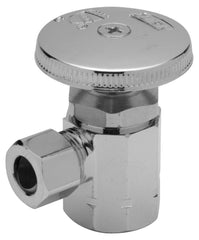 Zurn Z8802-XL-PC 1/2 x 3/8 in. MIPT x OD Tube Full Handle Angle Supply Stop Valve