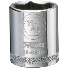 DeWalt DWMT88981OSP 3/8 in Drive Polished Chrome Standard Socket