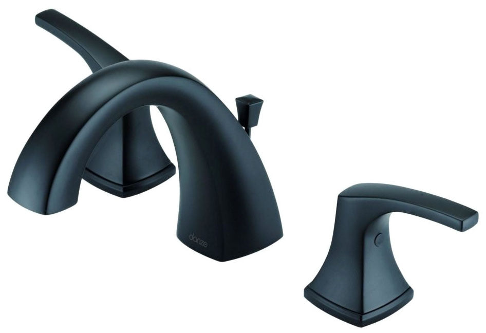 Gerber D304118BS Vaughn 2H Widespread Faucet w/ Metal Pop-Up Drain 1.2gpm Satin Black