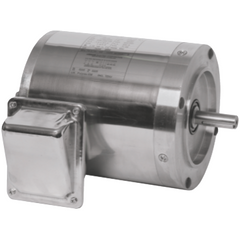 Leeson 191575.00 Washguard Stainless Steel (SST) C-Face AC Motor 1 HP 1750 RPM 3 Phase 60 Hz