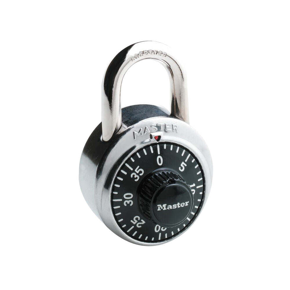 Master Lock 1500 Combination Safety Padlock - Keyless - Stainless Steel - 1-7/8 in Body Width