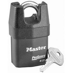 Master Lock 6521WO Padlock, Proseries, Rekeyable, Shrouded Interchangeable Core, 2-1/8 Width, 3/4 Shackle Clearance