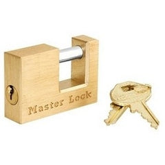 Master Lock 605DAT Coupler Latch Lock, Keyed Different, Solid Brass, With 3/4 Shackle