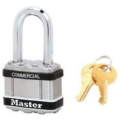 Master Lock M1LFSTS Padlock, Magnum, 4-Pin Cylinder, 1-3/4 Width, 1-1/2 Shackle Clearance