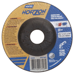 Norton 66252843328 NorZon Plus SGZ Type 27 Grinding Wheel 4-1/2 in Dia x 1/4 in Thick