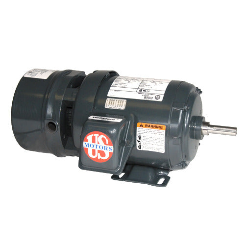 U.S. Motors BMU2P2DCR Brake Motor Three Phase TEFC Horizontal - Footless Motor