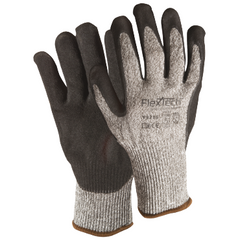 Wells Lamont Y9216L FlexTech Cut Resistant Machine Knit Sandy Nitrile Palm Coated Gloves