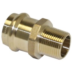 Apollo 10075858 Adapter 804R Male Reducing Small Diameter Lead Free Brass 2 x 1-1/2 Inch Press x Male