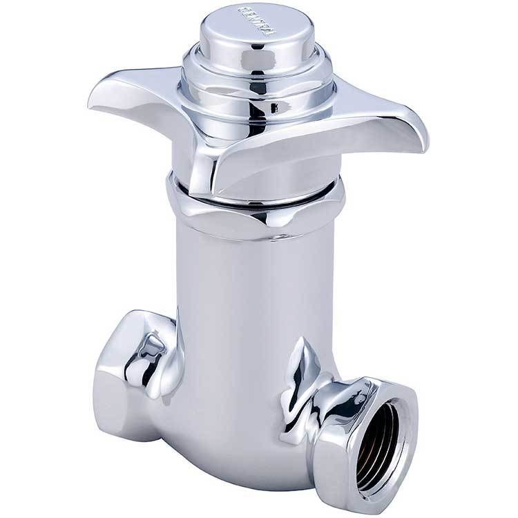 Central Brass 0331-1/2 Urinal Valve Self Closing 1/2 Inch Polished Chrome Cast Brass for Toilet