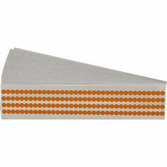 Brady QD-25-OR-PK Circle Label, Vinyl Orange 0.25 in 25Pk