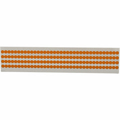 Brady QD-25-OR-PK Circle Label, Vinyl Orange 0.25 in 25Pk