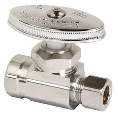 Brasscraft OR10X-C Lead-Free Multi-Turn Straight Supply Stop Valve 3/8 Inch x 3/8 Inch