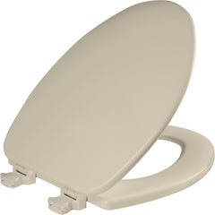 Church 585EC 006 Enameled Wood Toilet Seat with Cover, Elongated Closed Front, Bone