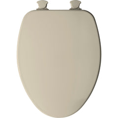 Church 585EC 006 Enameled Wood Toilet Seat with Cover, Elongated Closed Front, Bone