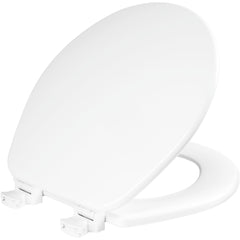 Church 540EC 000 Enameled Wood Toilet Seat with Cover, Round Closed Front, White