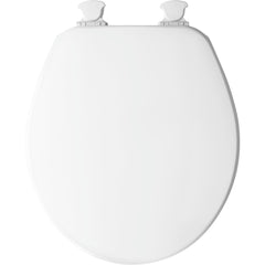 Church 540EC 000 Enameled Wood Toilet Seat with Cover, Round Closed Front, White