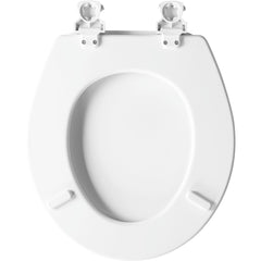 Church 540EC 000 Enameled Wood Toilet Seat with Cover, Round Closed Front, White