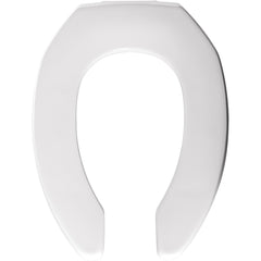 Church 7F2155CT 000 Plastic Toilet Seat Elongated Open Front Antimicrobial