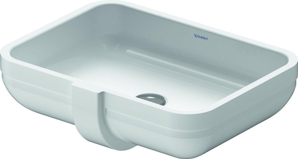 Duravit 0457480000 Happy D.2 20-47/100 x 15-4/25 in. Rectangular Undermount Bathroom Sink in White