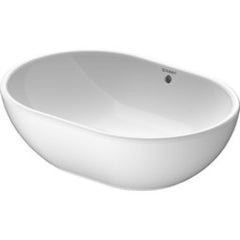 Duravit 03355000001 Lavatory Sink Foster with Overflow and WonderGliss Surface Treatment 14 x 19-1/2 Inch Oval