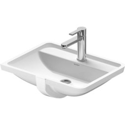 Duravit 0302490000 Lavatory Sink Starck 3 Undermount with Overflow 20-5/8 x 15-3/4 Inch Rectangle White 1 Hole