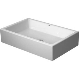 Duravit 2351600000 Lavatory Sink Vero Air Above Counter Less Overflow 15 x 23-5/8 Inch Rectangle White