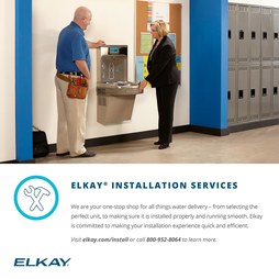 Elkay EZOSTL8LC Water Cooler Bi-Level Hands-Free 2 Stations Light Gray Granite