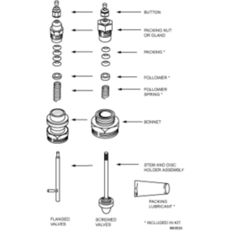 Honeywell 14003295-002/U Valve Kit Repack for V5011A/C/F/G V5013A/F