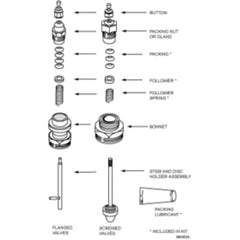 Honeywell 14003295-002/U Valve Kit Repack for V5011A/C/F/G V5013A/F