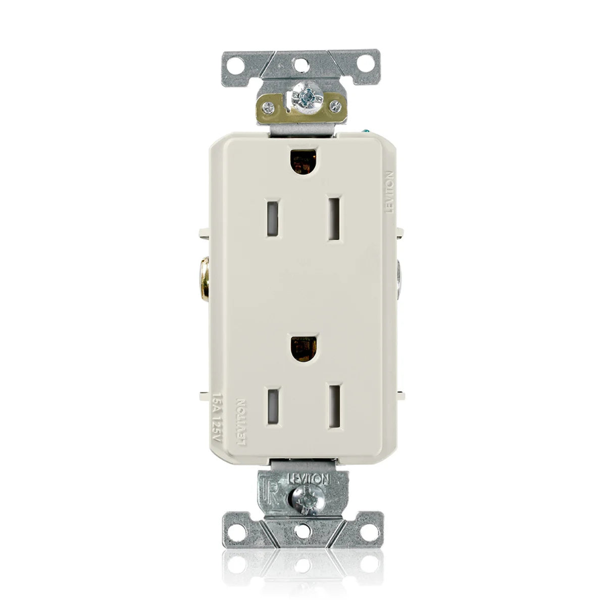 Leviton TDR15-T Receptacle Tamper Resistant 15A 125V NEMA 5-15R