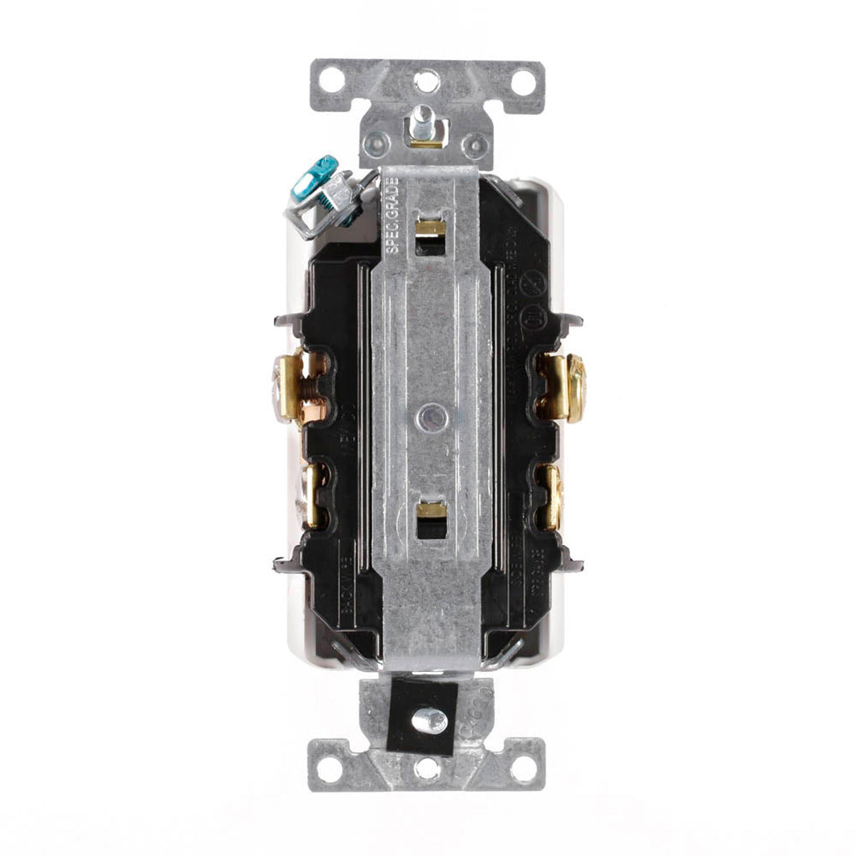 Leviton TDR15-T Receptacle, Tamper Resistant, Decora, 2-Pole 3-Wire, Nema 5-15R, 15A-125V