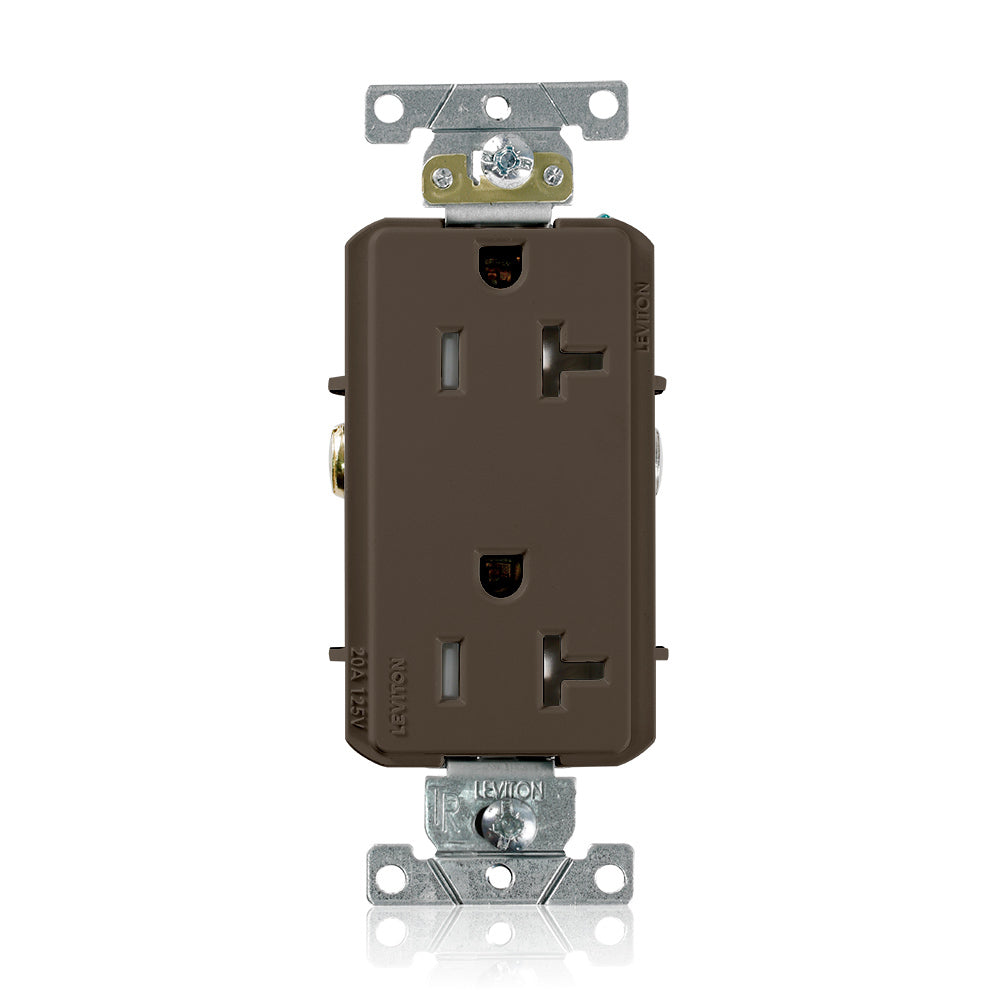 Leviton TDR20 20 Amp 125 Volt Tamper Resistant Decora Plus Duplex Receptacle