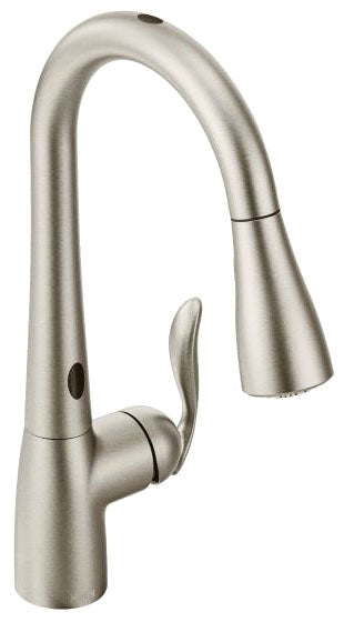 Moen 7594ESRS Arbor 1-Handle High Arc Pulldown Kitchen Faucet with MotionSense Spot Resist Stainless