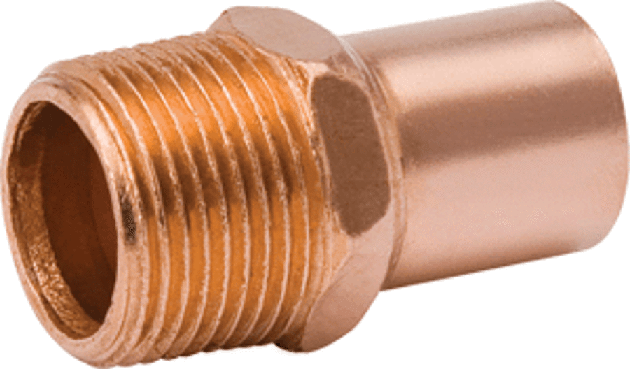 Mueller W01471 Copper Adapter, 1-3/8 x 1-1/4 OD (Ftg x MPT)