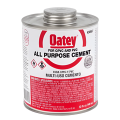 Oatey 30847 Solvent Cement Milky/Clear All Purpose Medium 32 Ounce Can