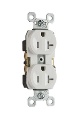 Pass & Seymour TR20LA 20 Amp 125 VAC 2-Pole 3-Wire NEMA 5-20R Light Almond Nylon Tamper-Resistant Duplex Receptacle