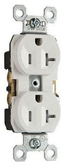 Pass & Seymour TR20LA 20 Amp 125 VAC 2-Pole 3-Wire NEMA 5-20R Light Almond Nylon Tamper-Resistant Duplex Receptacle