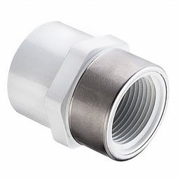 Spears 435-010SR Adapter Stainless Steel Collar 1 Inch PVC Socket x SR FIPT Schedule 40