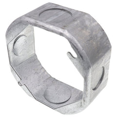 Steel City 55151-1/2&3/4 4 x 1-1/2 Inch Steel Octagon Box Extension Ring with 1/2 and 3/4 Inch Knockouts