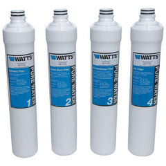 Watts 7100117 Kwik-Change Filter Kit 4 Pack for Watts PWROKC4 Kwik-Change Reverse Osmosis System