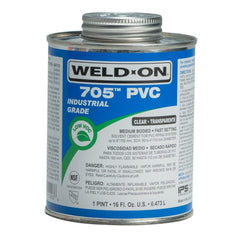 Weld-On 10093 705 16 oz Fast Set Plastic Clear Pipe Cement