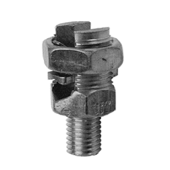 BURNDY KC26 Mechanical Grounding Connector, Cable to Flat, 2-2/0 AWG (Str) / 2-3/0 AWG (Sol), 1/2 Stud; cross base flat: .88