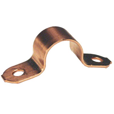 Elkhart Products CSL 1-1/2 inch Solid Copper 2-Hole Tube Strap