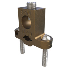 ILSCO BGC-4/0S-DB Permaground Bronze Ground Clamp, Conductor Range 4/0-8, Pipe Sizes 1/2 to 1in, Ground Rod Sizes 1/2 to 1in, Rebar Sizes #3-#8