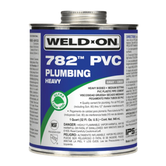 IPS Corporation 14017 Weld-On 782 Heavy Bodied PVC Pipe Cement, 1 pt Metal Can, Clear