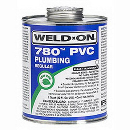 IPS Corporation 14002 Weld-On 780 Regular Bodied PVC Pipe Cement, 1 pt Metal Can, Clear